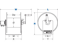 Load image into Gallery viewer, Coxreels Oxy-Acetylene Welding Hose Reel 100 feet 200 PSI (112W-1-100)
